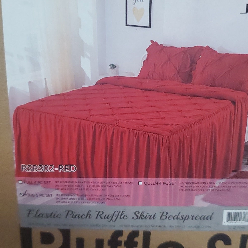 COPY - Blue Ruffle Comforter Bedding